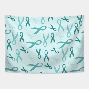 Teal Ribbon PTSD Awareness OCD Ovarian Cancer Tourette's Awareness Tapestry