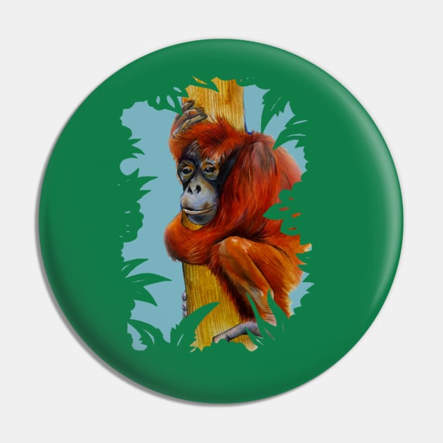 Orangutan Pin by IndiasIllustrations