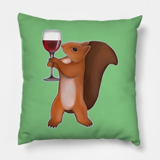 squirrel the wine master Pillow