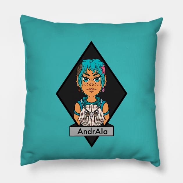 Young AndrAIa Pillow by HazelGeek