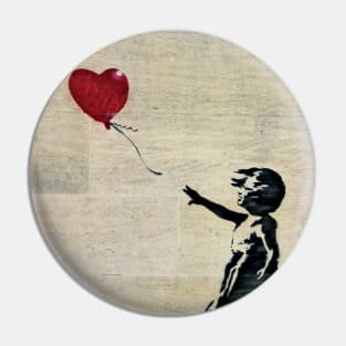 Banksy's Girl with a Red Balloon III Pin