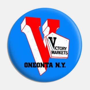 Victory Market Former Oneonta NY Grocery Store Logo Pin