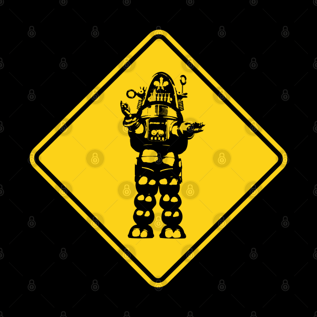 ROBOT CROSSING SIGN by KERZILLA