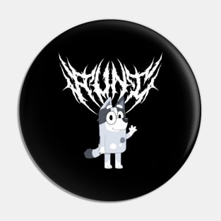 Death Metal Bluey Aunt Pin