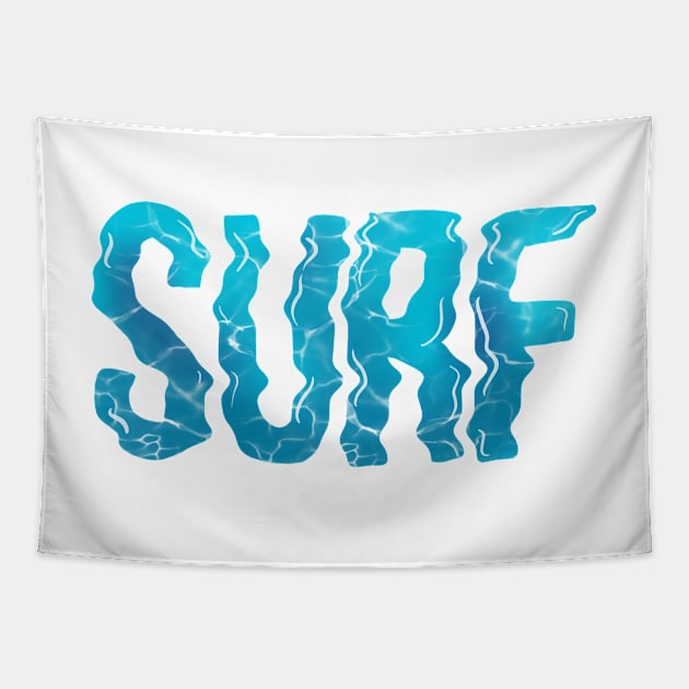 SURF Graphic Typographic Tapestry by SusanaDesigns