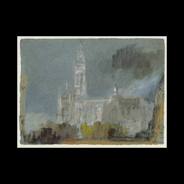 Antwerp Cathedral from the Place Verte, 1839 by Art_Attack