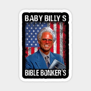 Retro USA Flag Baby Billy's Bible Bonker Magnet