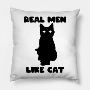 cattshirt real men like cat Pillow