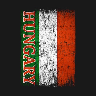 Hungary Flag Gift Women Men Children Hungary Retro Vintage T-Shirt