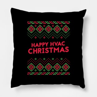 Happy HVAC Christmas Ugly Sweater Pillow