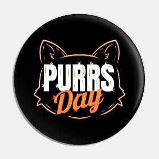 Logo Cat Head Outline On Purrsday Pin