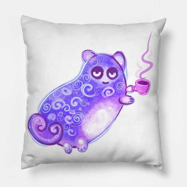 Funny cat Pillow by valentyna mohylei