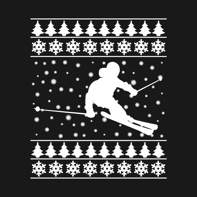 Christmas Skier Skiing XMAS Gifts by ChrisWilson