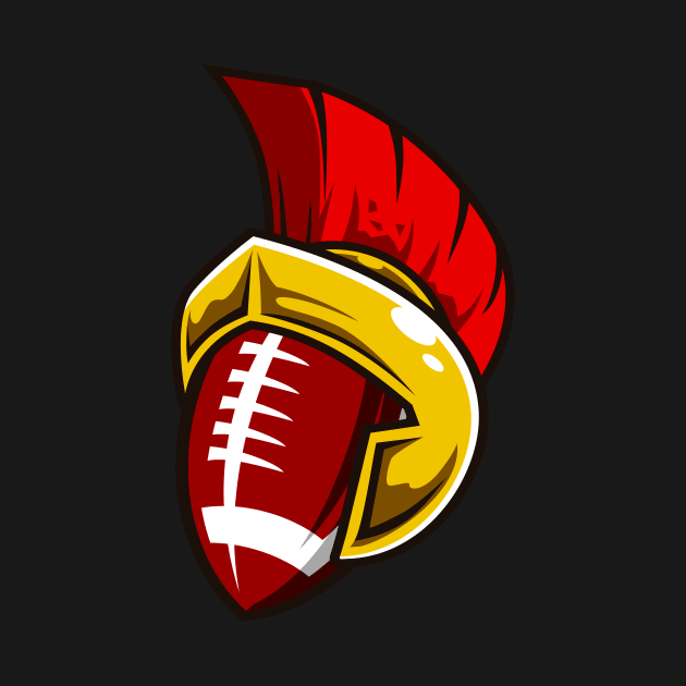 American Football Spartan Football Player Team by Foxxy Merch