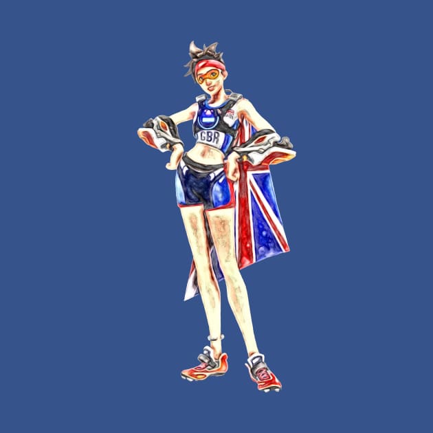 Overwatch Tracer Track and Field by Green_Shirts