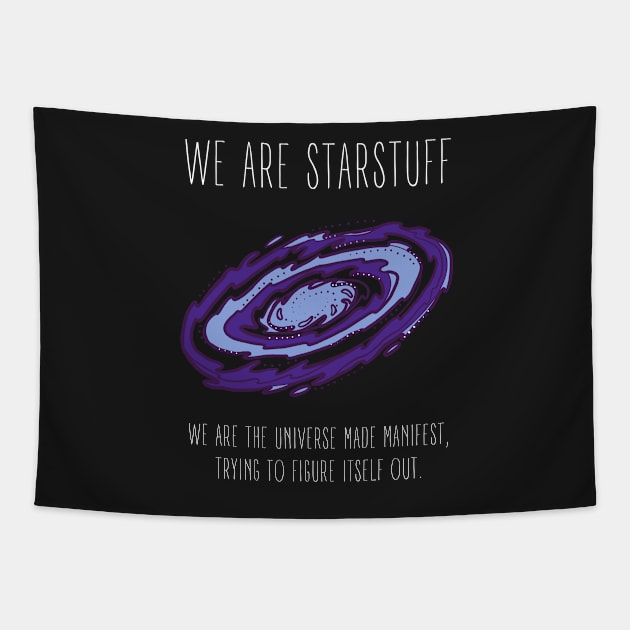 We Are Starstuff - Galaxy - Black - B5 Sci-Fi Tapestry by Fenay-Designs