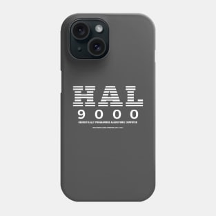 2001 A Space Odyssey Hal Computer Logo white Phone Case