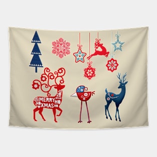 Christmas Tree Items Tapestry