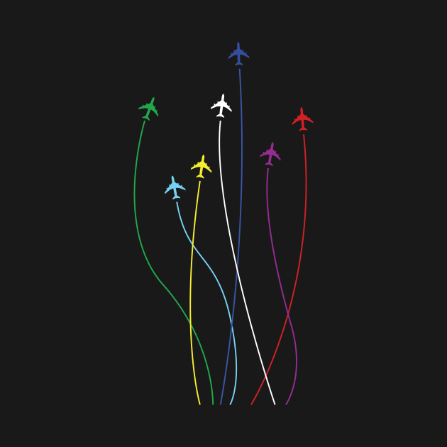 Aviation Airplanes Colourful Design by Avion