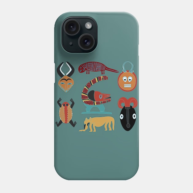 African tribal patterns Phone Case by omitay