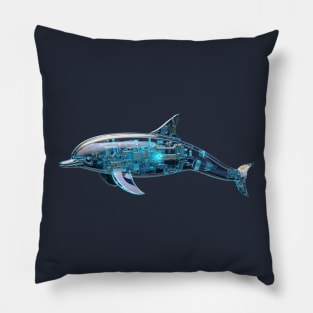 Sci Fi Dolphin Pillow