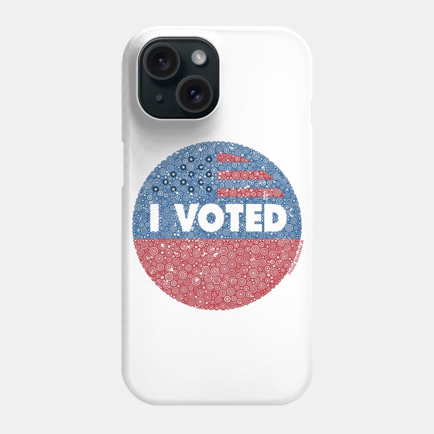 “I VOTED” Statement Distressed Circle Design Phone Case by pbdotman