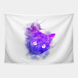 Cat Watercolor Spirit Tapestry