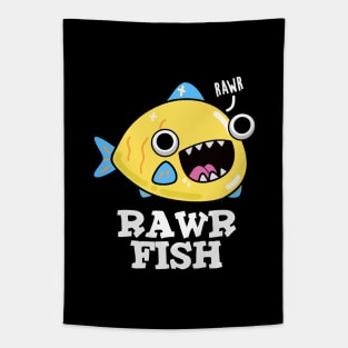 Rawr Fish Cute Animal Pun Tapestry