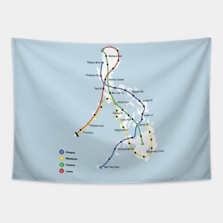 Philippines Transit Map Tapestry