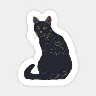 Black Cat for Hallowe'en Magnet