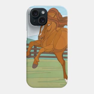 Black Beauty Stained Glass Art T-Shirt (Ginger) Phone Case