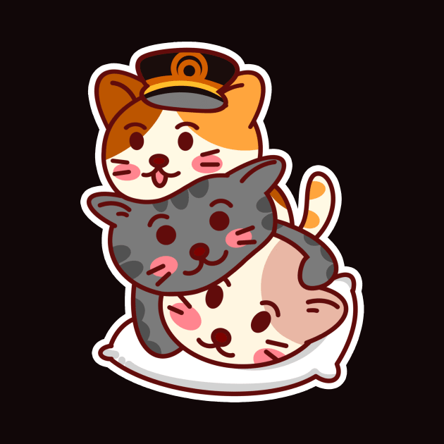 Cat Tama,Tama Super Station Master,Cat Sticker by LycheeDesign