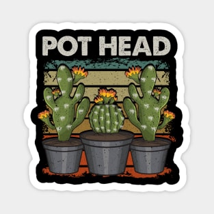 Funny Pot Head Gardening & Plant Pun Magnet