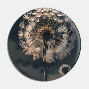 Rendered Dandelion Flower Pin