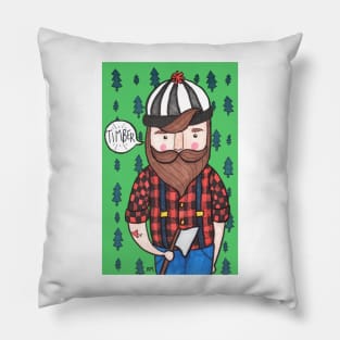 Timber Lumberjack Pillow