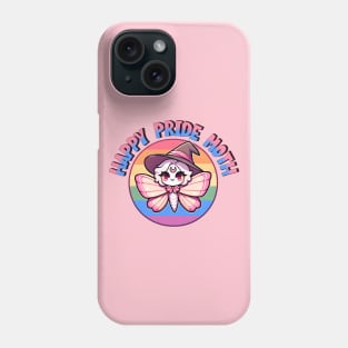 Happy Pride Moth Pun LGBTQ Cute Kawaii Witch Animal Phone Case