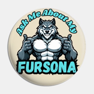 Ask Me About My Werewolf Furry Art Pin