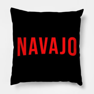 Navajo Native American Red Text Design Pillow