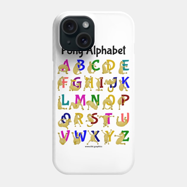 Pony Alphabet Chart, Colourful Phone Case by mailboxdisco