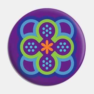 Abstract Flower - inspired by Moroccan Design Pin