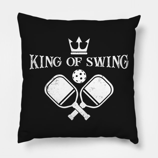Pickleball Gifts King of Swing funny Pickleball Shirt Pillow by Mesyo