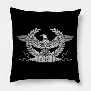 Roman Silver Eagle Pillow