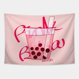 PINK Boba Milk Tea Tapestry