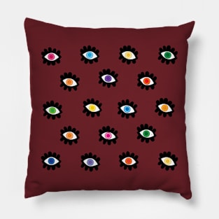 Aesthetic Eye Pattern by Courtney Graben Pillow