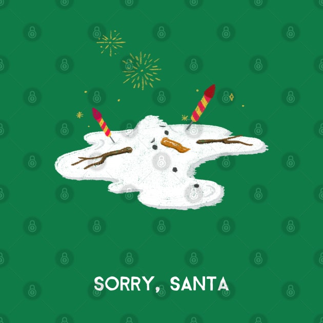 Sorry Santa Funny Snowman by sydorko