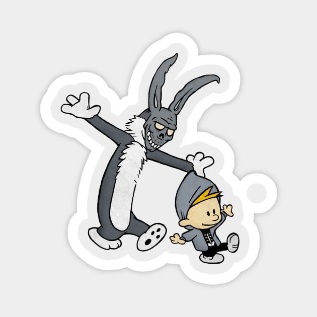 Donnie Darko / Calvin Hobbes Magnet by Woah_Jonny