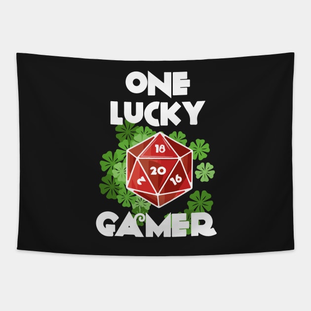 Dungeons & Dragons - One Lucky Gamer - D20 DnD Dice Set Tapestry by MeepleDesign