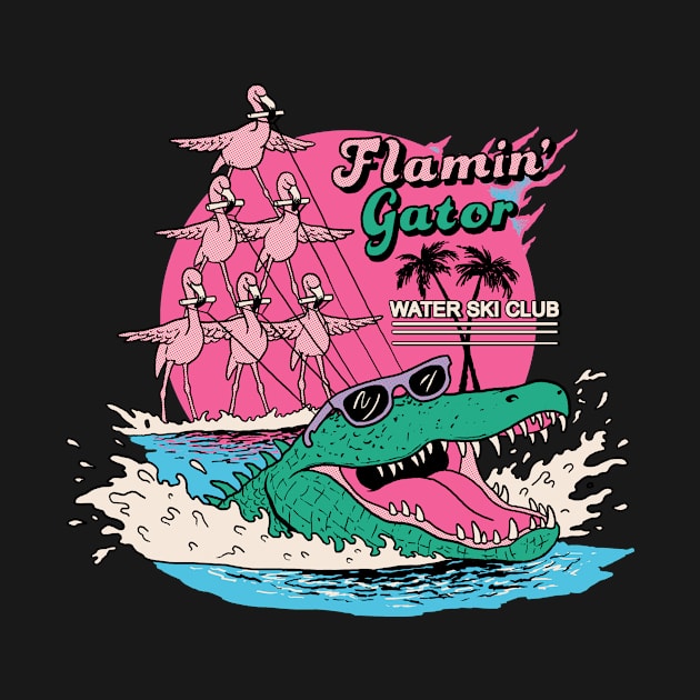 Flamin' Gator Water Ski Club by Hillary White Rabbit