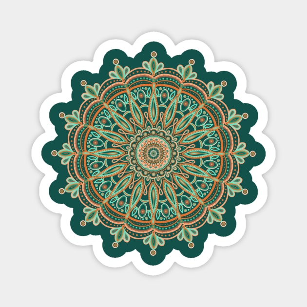 Bohochic Mandala - AQUA Magnet by Lio Does Things