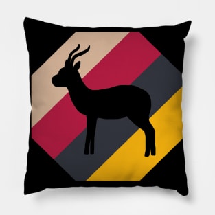 african gazelle hartebeest motif safari Pillow